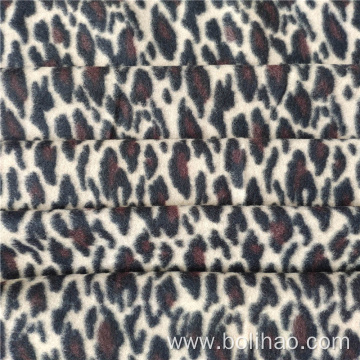 Cheetah Printed Brushed Polar Fleece Fabric